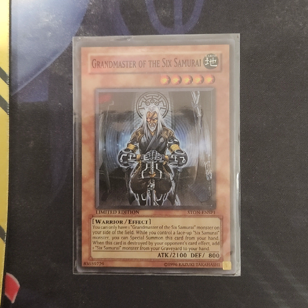 YU-GI-OH SUPER RARE GRANDMASTER OF THE SIX SAMURAI STON-ENSP1